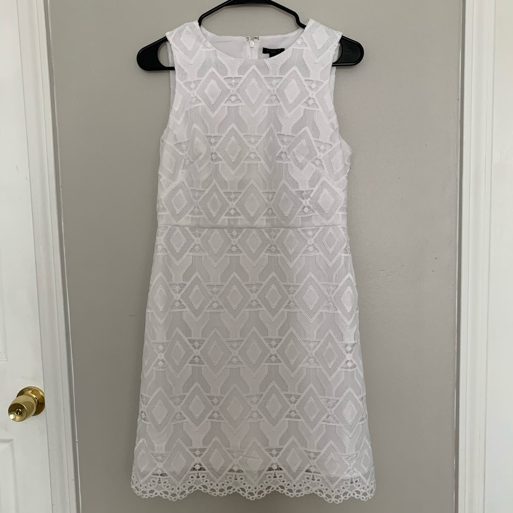 Sleevless White Dress - Ann Taylor